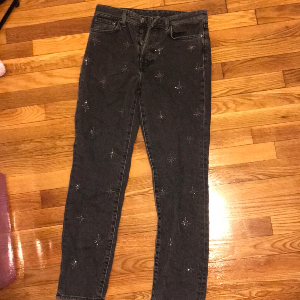 Black Studded Jeans